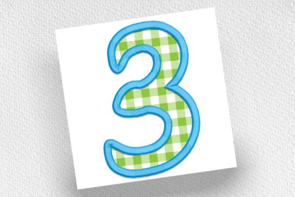 Applique Number 3: A Versatile Embroidery Design