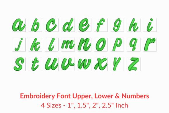 Book Script Fonts Embroidery Design