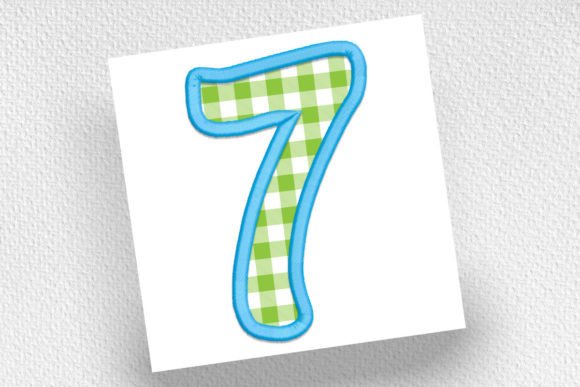 Number 7 Applique for Personalized Gifts